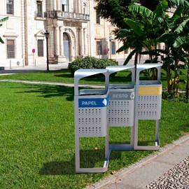 Paperera de reciclatge exterior Atenes 50L